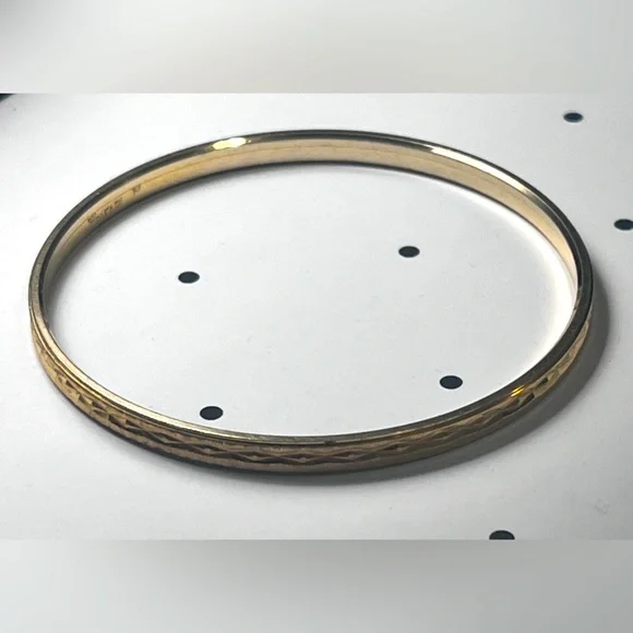 Vintage 50’s Crown Gold-Tone Trifari Bangle - Picture 4 of 4